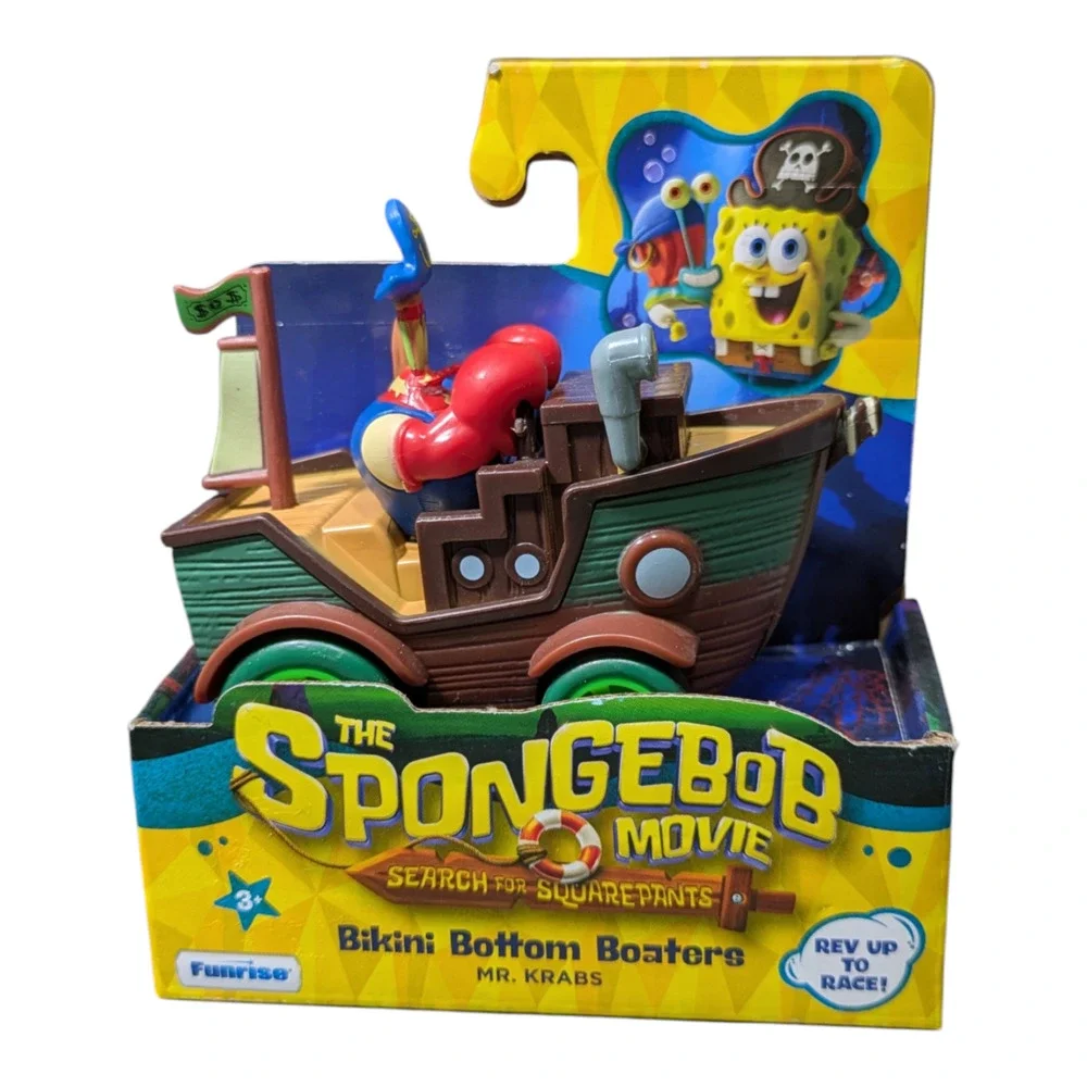 SPONGEBOB MOVIE - Search for Squarepants Bikini Bottoms Boaters -Mr Krabs - NWT